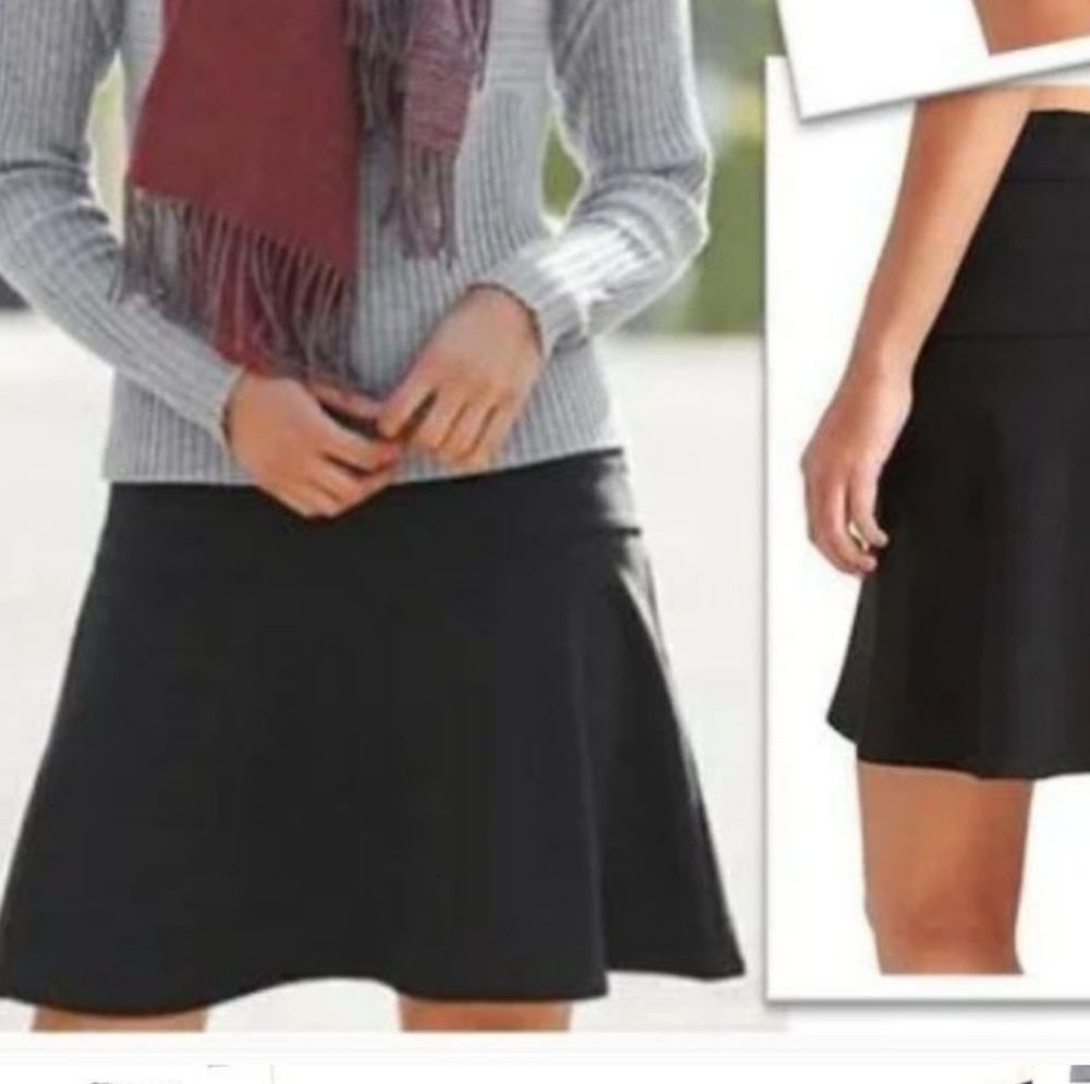 Athleta Stretch Black Pointe twill mini skirt